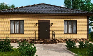 Проекты одноэтажных домов из кирпича | Строй-Звл - Заволжье от 3622 рублей